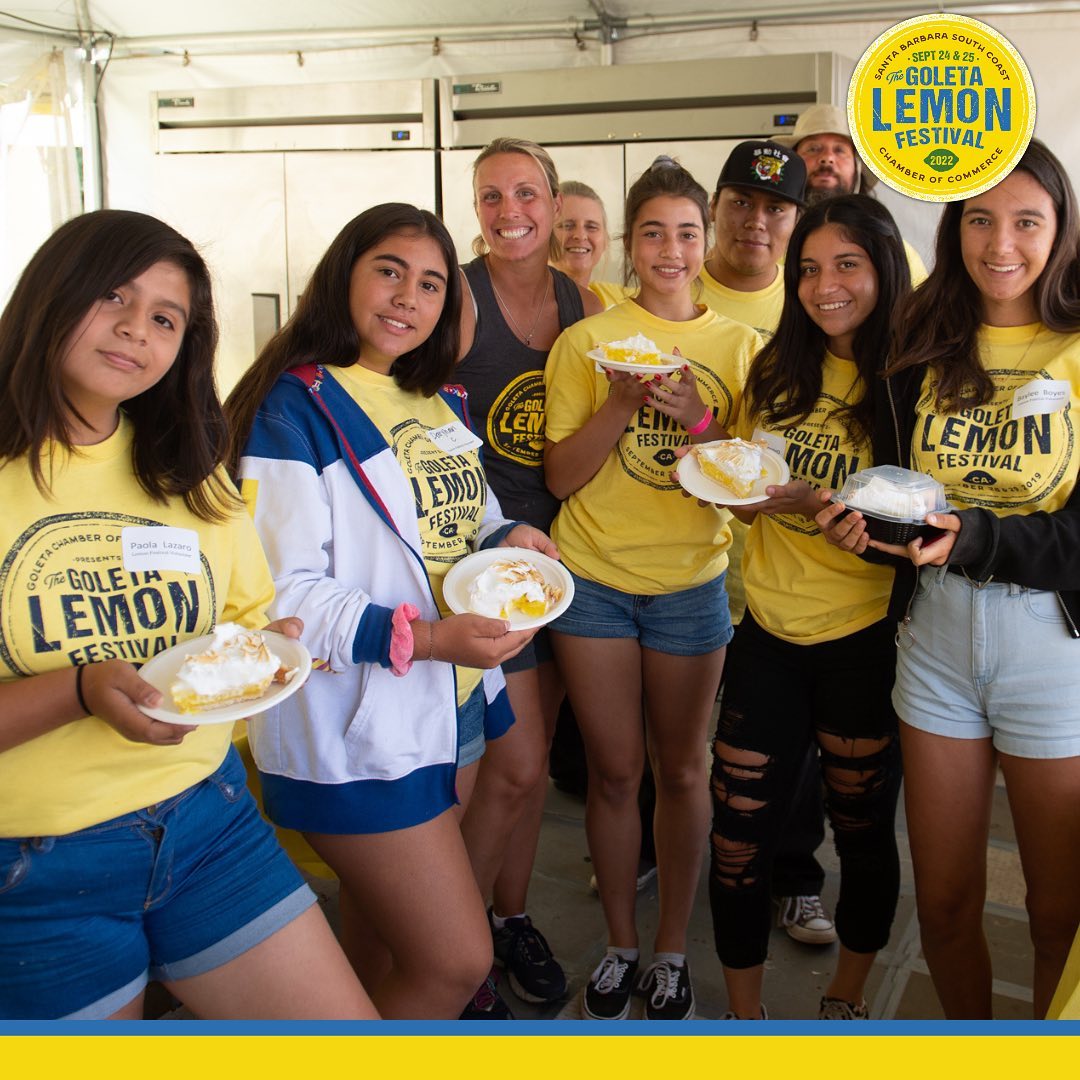 Do you know any students looking for community service hours? Or adults looking to give back to the community? The Lemon Festival is looking for volunteers ages 14+. Visit Lemonfestival.com for more information.
#CALemonFestival #GoletaLemonFestival #SBSCChamber #SantaBarbaraSouthCoast #FromGoletatoCarpinteria #Community #Events
