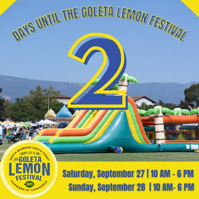🍋 Only 2 days until the Goleta Lemon Festival! We can hardly wait
This is the year you don’t want to miss! Fun, food, and festivities for the whole family. See you there! 🎉 lemonfestival.com