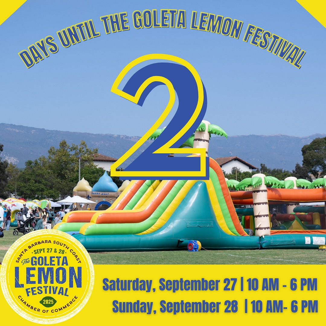 🍋 Only 2 days until the Goleta Lemon Festival! We can hardly wait
This is the year you don’t want to miss! Fun, food, and festivities for the whole family. See you there! 🎉 lemonfestival.com