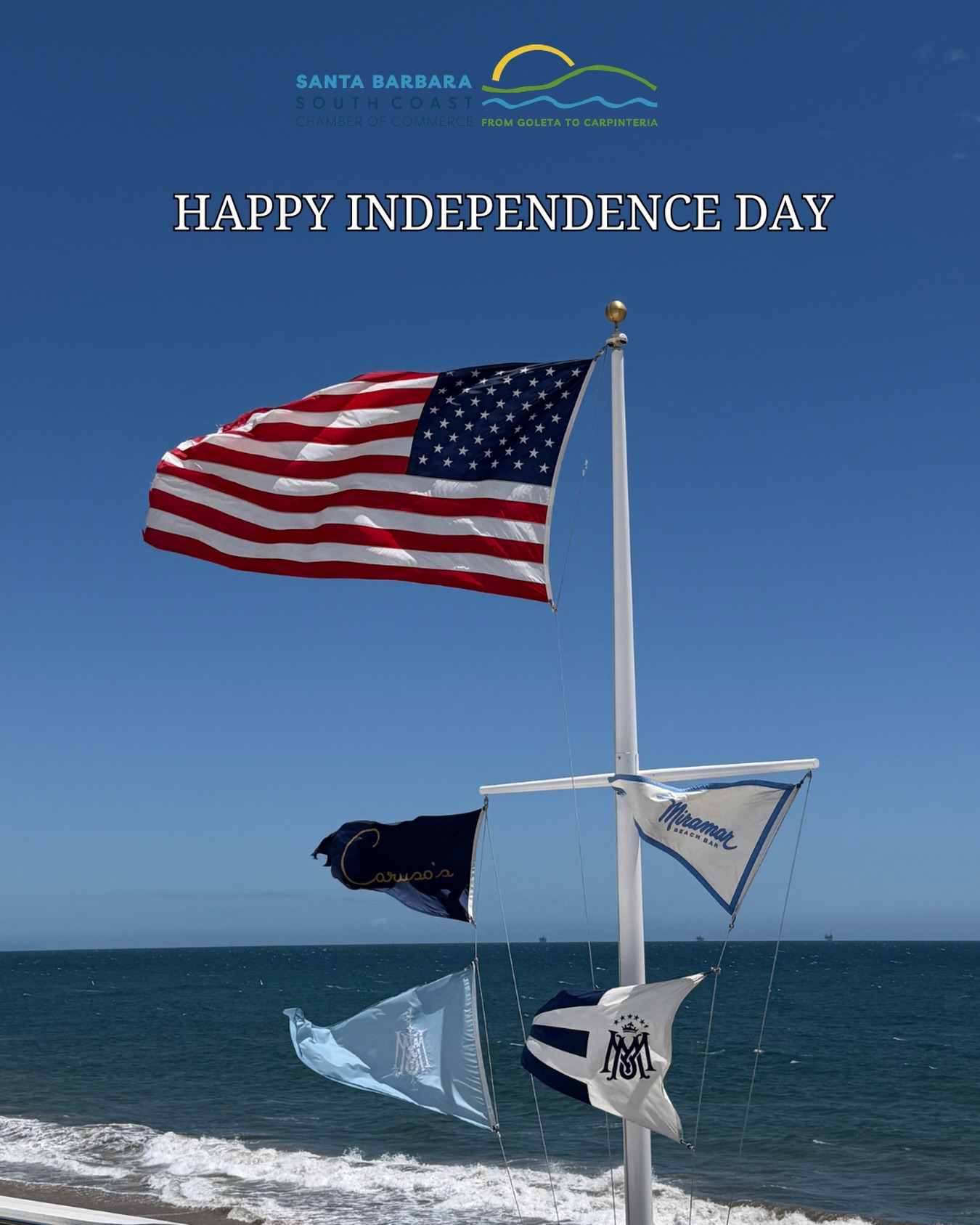 There’s no better place to celebrate the Fourth of July than right here on the Santa Barbara South Coast.
 
This Independence Day, support the businesses that make our communities thrive. Shop local, dine local, enjoy fresh flavors, and celebrate all that makes the South Coast so special.
 
Wishing everyone a fun, safe, and memorable Fourth of July! #BusinessIsCommunitySB